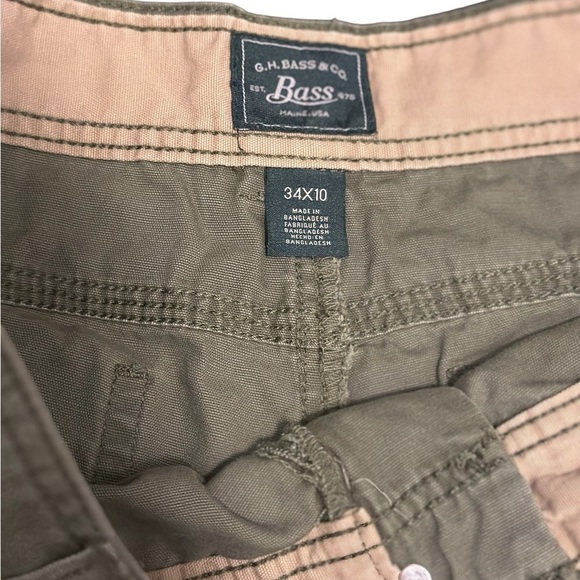 Bass Men’s Faded Army Green Shorts Size 34x 10 - Picture 3 of 9